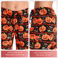 thumbnail image 6 of Just Love Women's Plush Pajama Pants - Cozy Lounge Sleepwear (Black - Halloween Pumpkin, X-Small), 6 of 8
