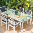 thumbnail image 2 of Watercolor Forest Colorful Table Cloths for 5 Foot Rectangle Tables, Abstract Art Modern Trees Patio Waterproof Elastic Fitted Tablecloths, Washable Rectangular Table Cover for Camping, 2 of 8