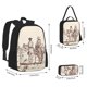 thumbnail image 2 of Disketp Cowboys Riding Horses Mochila Estampada de Gran Capacidad con Lonchera y Estuche, Set de 3 Piezas para Estudiantes, 2 of 7