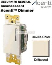 Leviton ACI06-1LD Acenti Incandescent Dimmer - Driftwood - Walmart.com