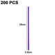 thumbnail image 2 of 200 flexible plastic drink straws, extra long colourful disposable bendable party fancy straws (2 packs/100 straws), 2 of 4
