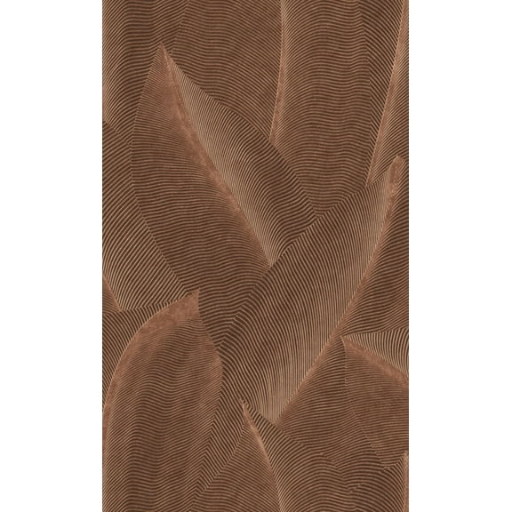 Brown Bold Digital Like Leaf Wallpaper, Double Roll, 57 sqft