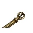 thumbnail image 2 of Linen Avenue Cage Single Window Curtain Rod Set, 28 to 48-inch, Brass, 2 of 5