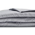 thumbnail image 6 of Sleepgram Supima 400 Thread Count Cotton Duvet Cover, King, Grey Stripe, 6 of 6
