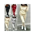 thumbnail image 2 of Sunisery Women 2 Pieces Tracksuit Hoodies Sweatshirt Pants Set Jogging Gym Sport Wear Suit, 2 of 5