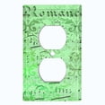 thumbnail image 2 of Metal Light Switch Plate Outlet Cover Green Music Sheet Wallpaper Damask MUS006, 2 of 13