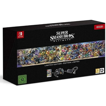 Nintendo Switch Super Smash Bros Ultimate Game with GameCube Controller and Adapter