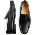 thumbnail image 3 of Journey West Mens Penny Loafers with Genuine Leather Business Dress Slip on Loafer Shoes for Men Black US 9, 3 of 5