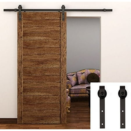 Penson & Co. 8 FT Sliding Barn Door Hardware Black Antique Style 8 FT Sliding Barn Door Hardware Black Antique Style - Walmart.com - Penson & Co. 8 FT Sliding Barn Door Hardware Black Antique Style