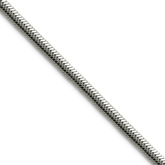 Stainless Steel Polished 2.7mm Snake Chain Necklace 24 Inch Chain Necklace for Women and Men