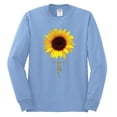 thumbnail image 2 of Sunflower Christian Faith Cross Inspirational/Christian Mens Long Sleeve Shirt, Light Blue, X-Large, 2 of 3