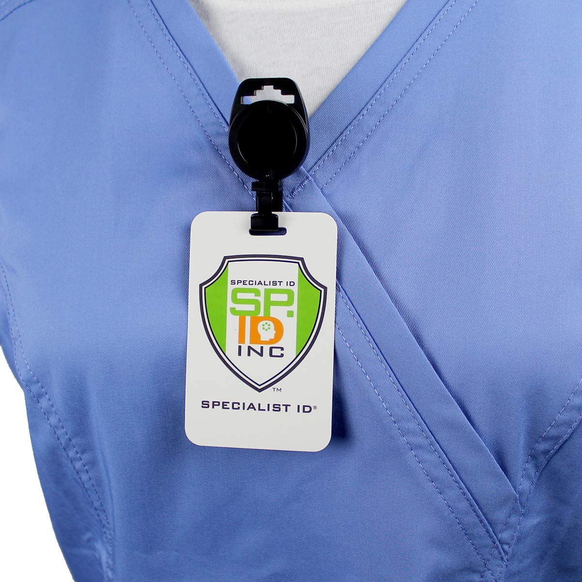 Bulk 25 Pack - MRI Safe Badge Reels - Retractable Badge Holder Clips - Made of Plastic & Non-Ferrous Metal - I'd Reels Extending Lanyards for Nurse & MRI Tech Name Tag Badges by Specialist ID(Black)