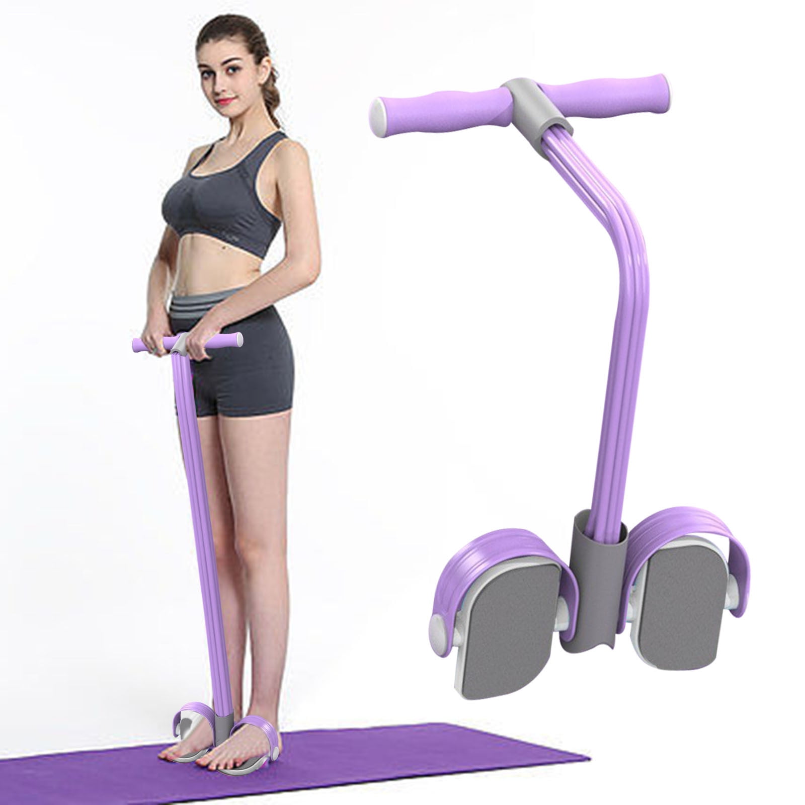Fabric Resistance Band Set With Handles & Foot Pedal - Full Body Workout Equipment For Home, Women & Men - View #5