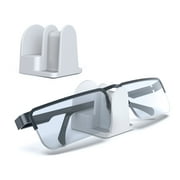 2 Pcs Eyeglasses Sunglasses Holder Stand, Eyeglasses Wall Mount/Desk Stand/Car Mount Holder,White