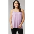 thumbnail image 2 of 32 Degrees Women's Cool Flowy Bra Cami | with Built-in Cups | Relaxed Fit | Adjustable Spaghetti Strap, Smoky Grape Heather, X-Large, 2 of 5