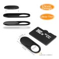 thumbnail image 4 of Funda de cámara web Imluckies de metal de 0,6 mm para portátil MacBook iPhone [paquete de 2 unidades, negra], 4 of 6