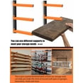 thumbnail image 4 of Heavy Duty Wood Storage Rack Wall Mount, 6-Level System Holds Up to 1400 lbs, Rustproof & Space-Saving Design, 4 of 6