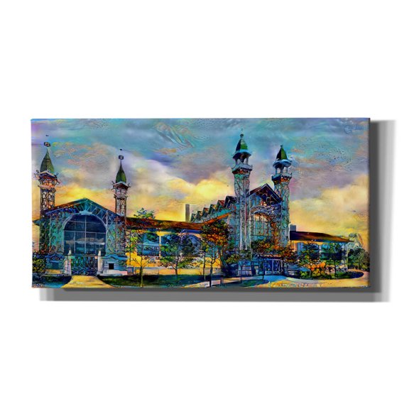 Epic Graffiti 'Mexico City Antique Chopo Museum' by Pedro Gavidia, Canvas Wall Art, 60"x30"