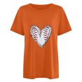 thumbnail image 3 of adviicd T-Shirts pour Femmes Manches Courtes Graphique Tee Tops Orange,TG, 3 of 3