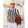 thumbnail image 4 of COOFANDY Shirts for Men Short Sleeve Sweater Summer Knit Shirt Casual Crewneck Ribbed Pullover Tees, 4 of 6