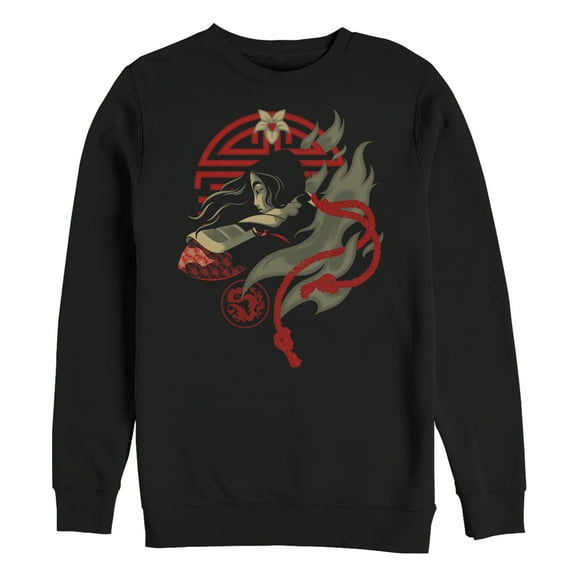 Men's Mulan Warrior Icons  Sweatshirt Black Medium
