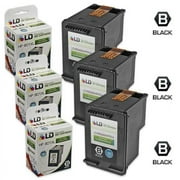LD Products Remanufactured Replacement Cartridges for CC654AN 901XL/901, Black (3 Pack)
