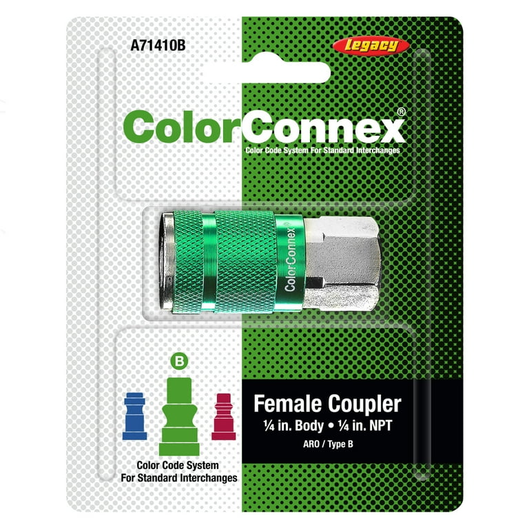 ColorConnex® Coupler, Type B, 1/4