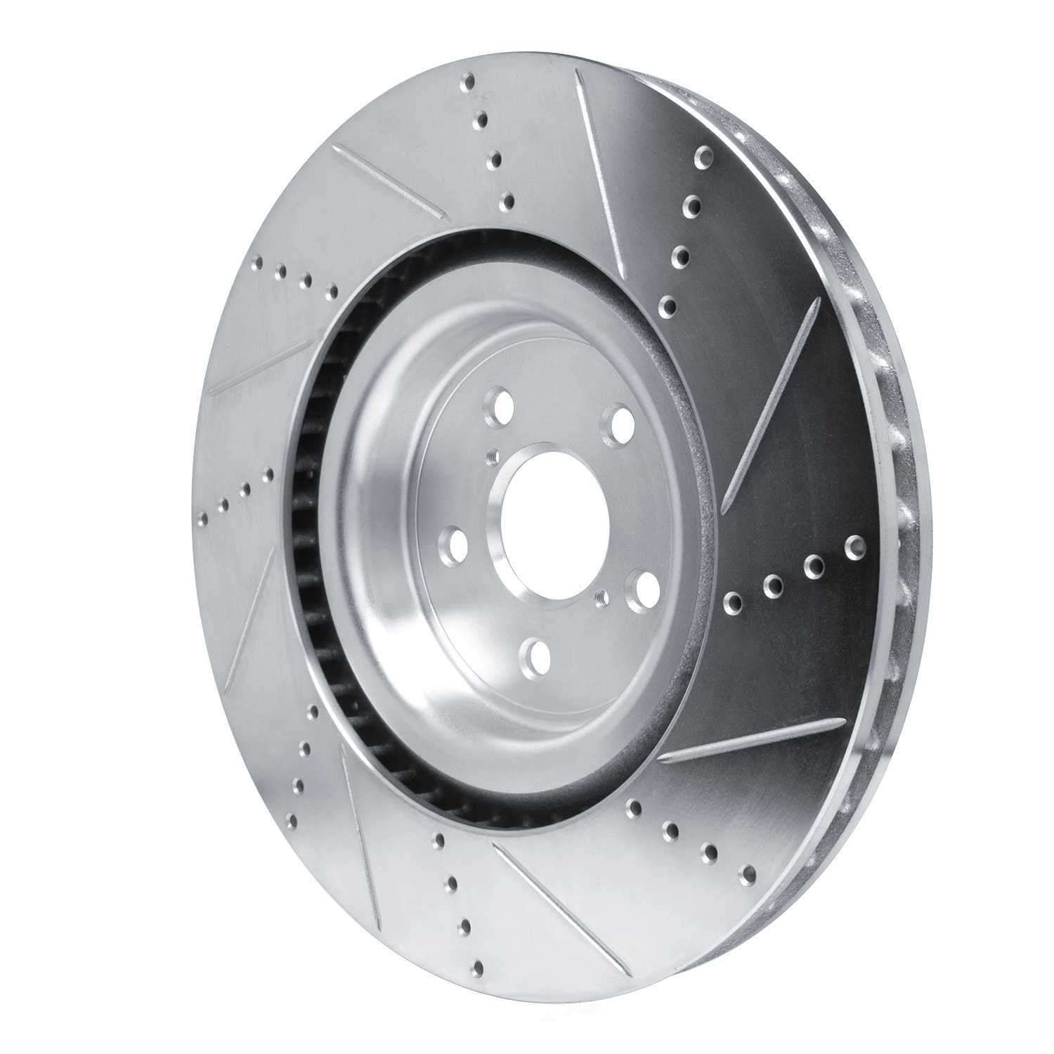 Dynamic Friction Company 631-75038D DFC Brake Rotor - Drilled And Slotted - Silver