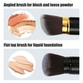 thumbnail image 3 of Unique Bargains 2 Pcs Makeup Brush Kit Travel Retractable Angled Makeup Brush Eye Defining Brush Highlight Brush Black, 3 of 6