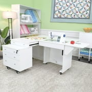 Kangaroo & Joey Dual Rail Electric Sewing Cabinet - Ash White