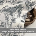 thumbnail image 6 of DriftAway Toile Linen Lined Valance Double Layer Thermal Room Darkening Blackout Window Valance Curtain for Kitchen Bathroom Farmhouse French Country Vintage Printed Pattern Single 24 Inch Black, 6 of 8