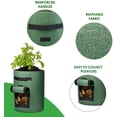 thumbnail image 2 of Delxo 7 Gallon Double Layer Premium Nonwoven Aeration Fabric Pots with Handles 3 Pack (Green）, 2 of 7