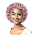 thumbnail image 1 of Gorros de Ducha Unique Bargains, Gorras para Dormir con Bandas Elásticas Ajustables, Bonnets de Seda, Bonete Transpirable para Reducir el Frizz y Mantener el Estilo, Grande, Rosa, 1 of 1