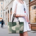 thumbnail image 5 of Sage Green Woman Leather Handbags Large Tote Bag Fashion Portable Handbags With Zipper, 5 of 7