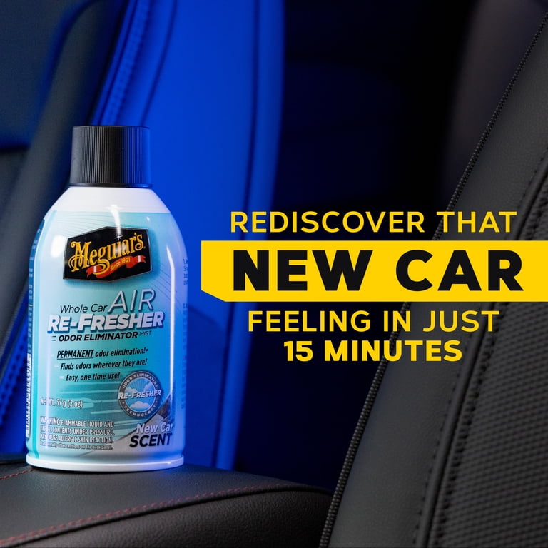Meguiar's Whole Car Air Re-Fresher Odor Eliminator Mist, New Car Scent,  G16402, 2 oz