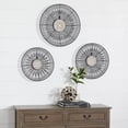 thumbnail image 2 of DecMode Black Metal Floral Wire Plate Wall Decor with Brown and White Scrolls (3 Count), 2 of 8