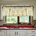 thumbnail image 3 of Yayeee Kitchen Curtains Tier Set of 2 Light Filtering 57"x24" Over Sink Window Panels, Colorful Flower, 3 of 7