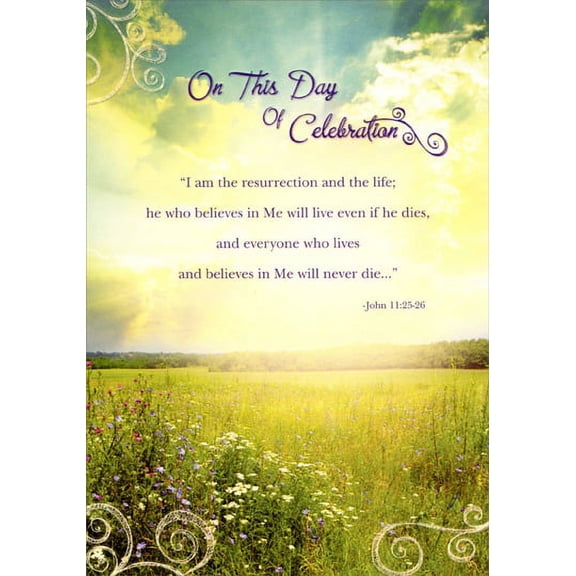 Designer Greetings Day of Celebration Religious Easter Card