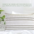 thumbnail image 4 of Elegant Comfort Ultra Soft Set of 2 Striped Pint Pillowcases - 1500 Series Hotel Quality Microfiber, Soft and Smooth Envelope Closure 2-Piece Pillow Covers - Standard/Queen, Traci Linen, 4 of 7