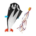 thumbnail image 2 of Cometa de delfín para niños y adultos, 3D, ligera, con temática de animales, 2,2 x 1,2 m, juguete volador enorme y fácil de volar, ideal para patio, Negro, 2 of 8