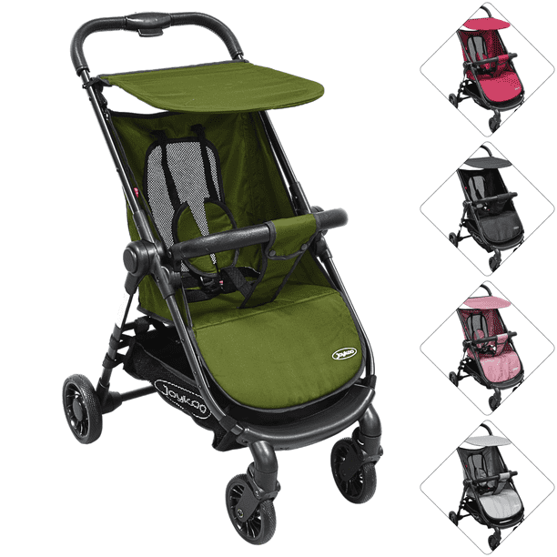 Carriola para Bebé Ligera Plegable Ruedas de Goma Cinturón 5 Puntos Toldo Apta desde 12 Meses Hasta 16 kg - Verde