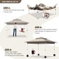 thumbnail image 3 of LAZY BUDDY Ez Set-up Pop up Canopy Tent, 12' x 12' Pop up Gazebo Outdoor Instant Shelter Folding Canopy Tent with Wheeled Bag, 3 of 11