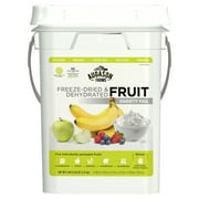 Angle View: Augason Farms Freeze-Dried and Dehydrated Fruit Variety Pail, 5 Fruit Varieties