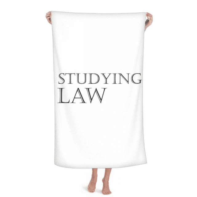 Short Phrase Studying Law Hand Towel Bath Facecloth Soft Cotton Washcloth