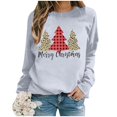 thumbnail image 2 of WEAIXIMIUNG Chandails en Molleton Grande Taille pour Femmes 3X Imprimé de Noël Décontracté à Manches Longues Pull Col Rond Sweat à Capuche, 2 of 4