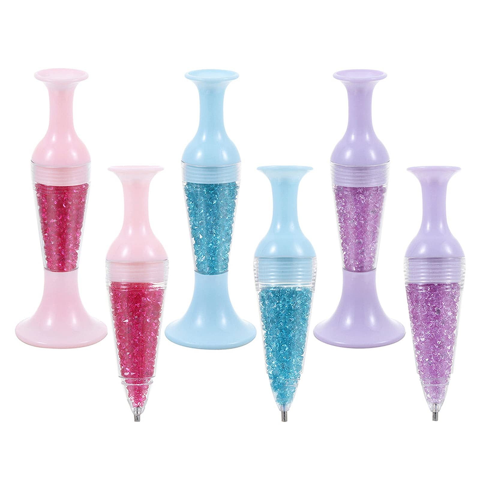 Diamond Tool Pens, Diamond Art Pen Flower Pot Shaped Point Drill Pen Nail Point Pen Diamond Dotting Tool for Nail Art Crafts Making