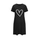 thumbnail image 4 of Camisón corto de poliéster para mujer, talla grande, estampado de San Valentín, cuello redondo, manga corta, 4 of 4