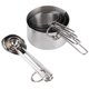 thumbnail image 5 of Juego de 8 cucharas medidoras de acero inoxidable con báscula para cocina, utensilios para hornear, color plateado, 5 of 14