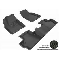 3D MAXpider 2007-2013 Fits Volvo C30 1st Row 2nd Row Kagu Carbon Fiber Embossed Pattern Black Floor Mat L1VV00701509