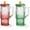 Green & Pink, variant on 20oz Tumbler with Handle, Glass Cups with Lids and Straws, Leakproof, Bpa-Free, Green
